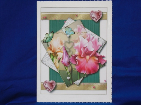 Romantique Iris Card Topper 1 by Susan Smith