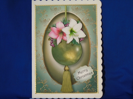 Merry Christmas Amaryllis A5 by Susan Smith