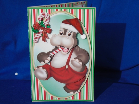 Hungry Hippo Christmas Card Kit by Susan Smith