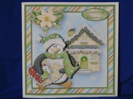 Penguin Deliveries - Decoupage Card Mini Kit by Susan Smith