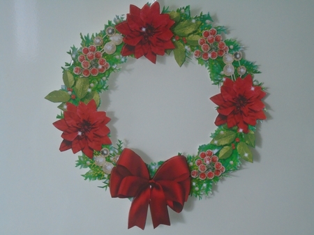Poinsettia Wreath by Susan Smith