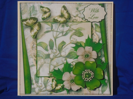 Vintage Christmas Card Kit Green 1029 by Susan Smith