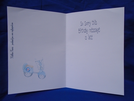 Belated Birthday scooter Insert by Susan Smith