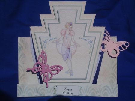 954 Deco Lady Step Card by Susan Smith