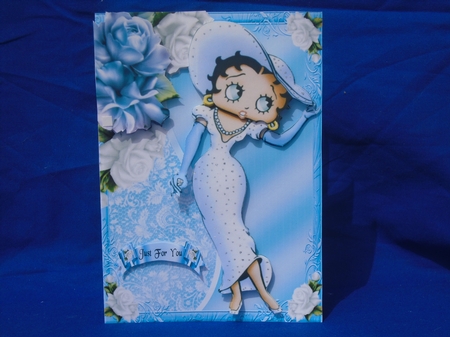 Betty Boop Looking Smart in a White Dress 5 x 7 by Susan Smith