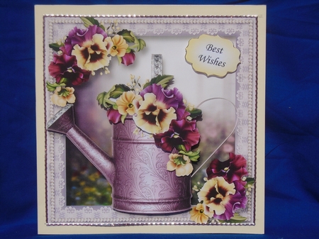 Muted Pansies Watering Can by Susan Smith