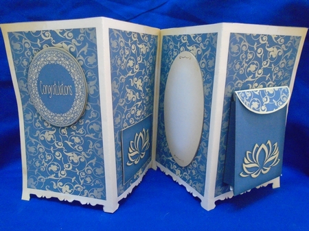 Wedding Pocket Concertina Card - Blank by Susan Smith