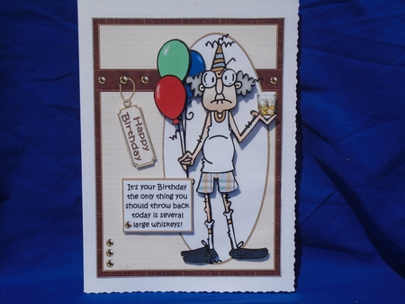 Gus has a drink or two on his birthday  by Susan Smith