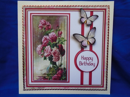 Vintage Card Topper Red Fantasy 1270 by Susan Smith