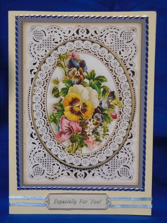 Vintage Floral 6x8 Card Front  6 by Susan Smith