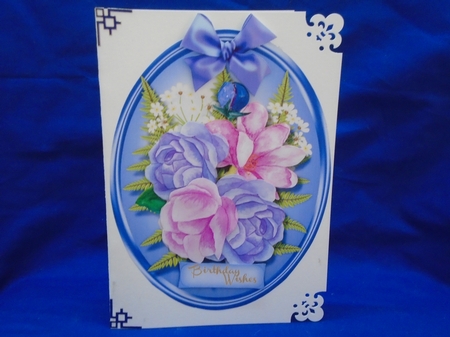 Beautiful Mixed flowers on a Lilac Mat  by Susan Smith