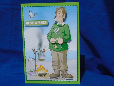 Burning BBQ Dude by Susan Smith