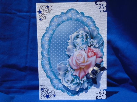 Gorgeous Roses In Vintage Frame by Susan Smith