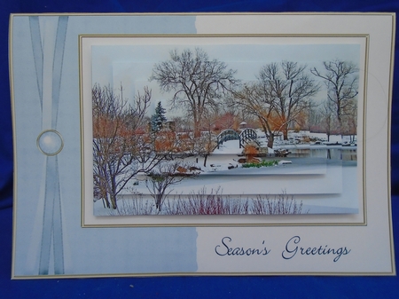 Monet Bridge Christmas Card Kit by Susan Smith