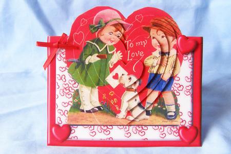Cute Vintage Valentinesover the Edge Card by Susan Smith