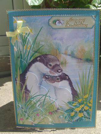 Otter Moments Wavy Edge Side Stacker by Susan Smith