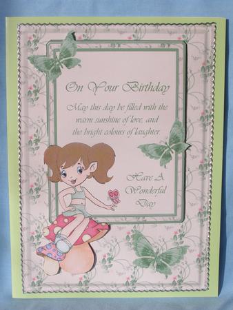 Cute Girl with Birthday Wishes for Your Birthday by Susan Smith