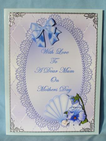 Pansy on Lilac Oval Frame - Mothers Day by Susan Smith