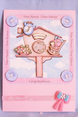 Home Sweet Home Decoupage Card Front with Insert by Susan Smith