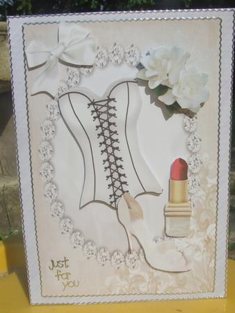 White Basque with White Roses in Diamond Frame by Susan Smith