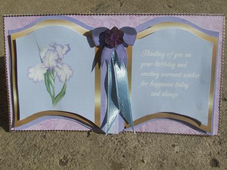 Iris and Bows Book Page 1 by Susan Smith