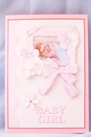 Baby Girl with Butterflies and Bow by Susan Smith