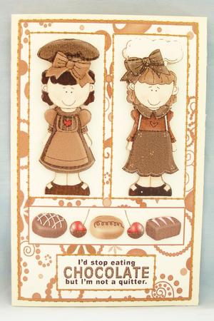 Just Love Chocolate Decoupage Topper by Susan Smith