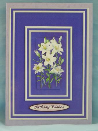 Lilies on Purple Quick Card by Susan Smith
