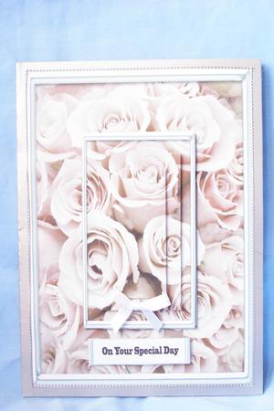 So Pretty Antique Roses Pyramid with Silver Frame by Susan Smith
