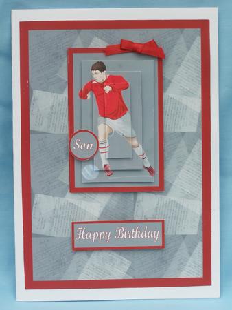 Vintage Footballer Card Front by Susan Smith