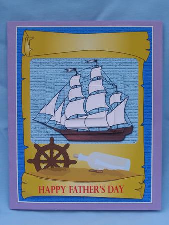 Sail Ship with Scroll by Susan Smith