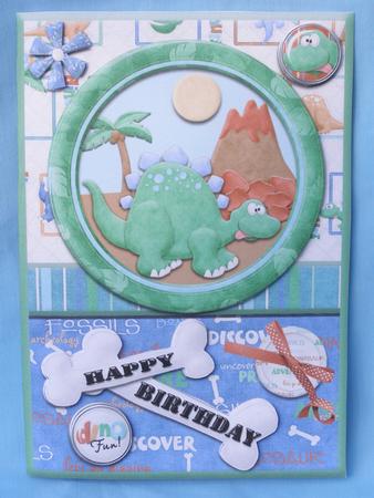 Happy Birthday Dinosaur Quick Card by Susan Smith