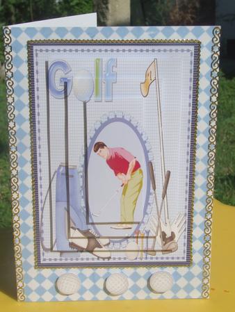 Tee Off Pyramid Card Sheet by Susan Smith