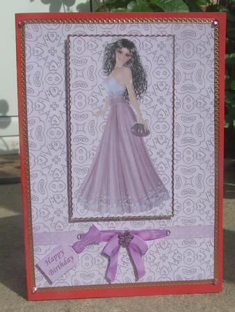 Pretty Lady Topper with Matching Card Front by Susan Smith