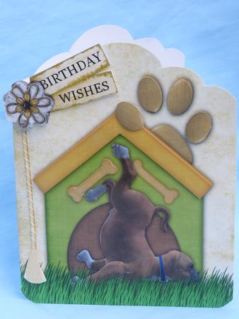 Doggy Days Top Scallop Edge Decoupage Card Sheet by Susan Smith