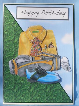 Golfer & Card Front by Susan Smith
