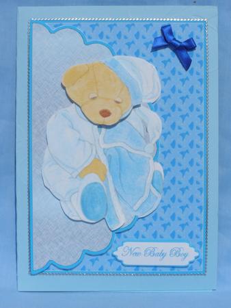 Baby Boy Ted Envelope Card by Susan Smith