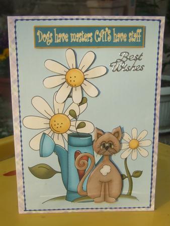 Dogs Have Masters Cats Have Staff Happy Birthday by Susan Smith