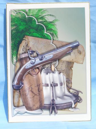 Pirate Things Scalloped Edge Envelope Card by Susan Smith