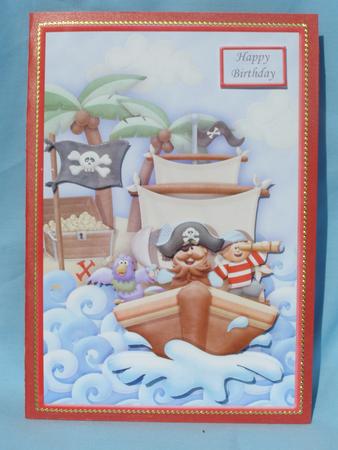 Pirate Ship Topper and Decoupage by Susan Smith