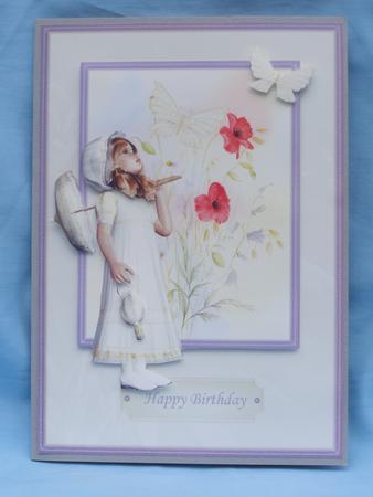 Field of Poppies with Little Girl Card Front by Susan Smith