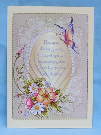 Floral Butterfly with Verse and Teardrop Pyramage by Susan Smith