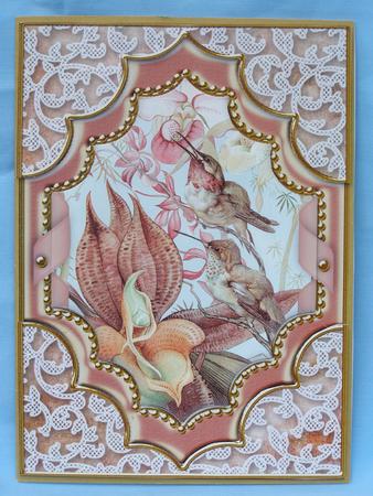 Feeding Birds Ornate Diamond Easy Decoupage Step by Step by Susan Smith