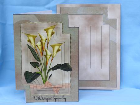 Golden Calla Lillies Sympathy Missing Corners Kit by Susan Smith