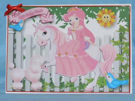 Princess with Her Pet Poodle & Pink Pony by Susan Smith