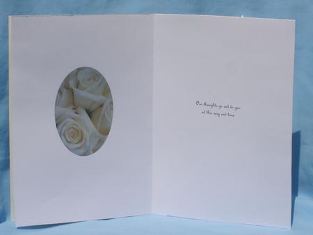 Simple White Rose Sympathy A5 Insert by Susan Smith