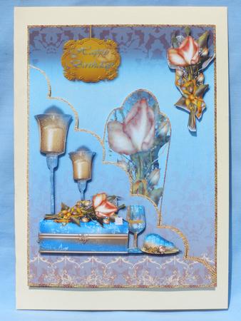 Blue Mood Scalloped Pocket and Bookmark by Susan Smith