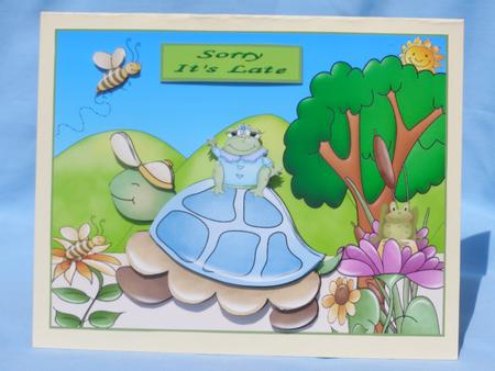 Belated Turtle Decoupage by Susan Smith