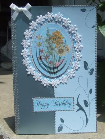 Floral Spray in Blue by Susan Smith