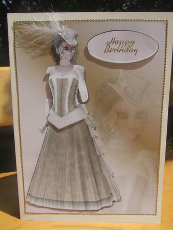 Lady Jayne Decoupage Quick Card Front by Susan Smith